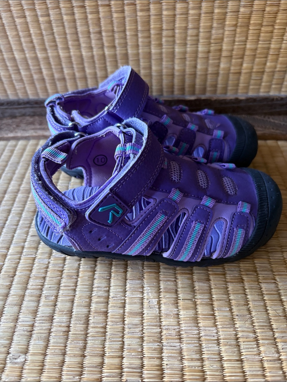 ⭐️ 5/$15 GIRLS: RUSSELL- Purple Closed-Toe Sandals: Size 10T - Picture 3 of 7